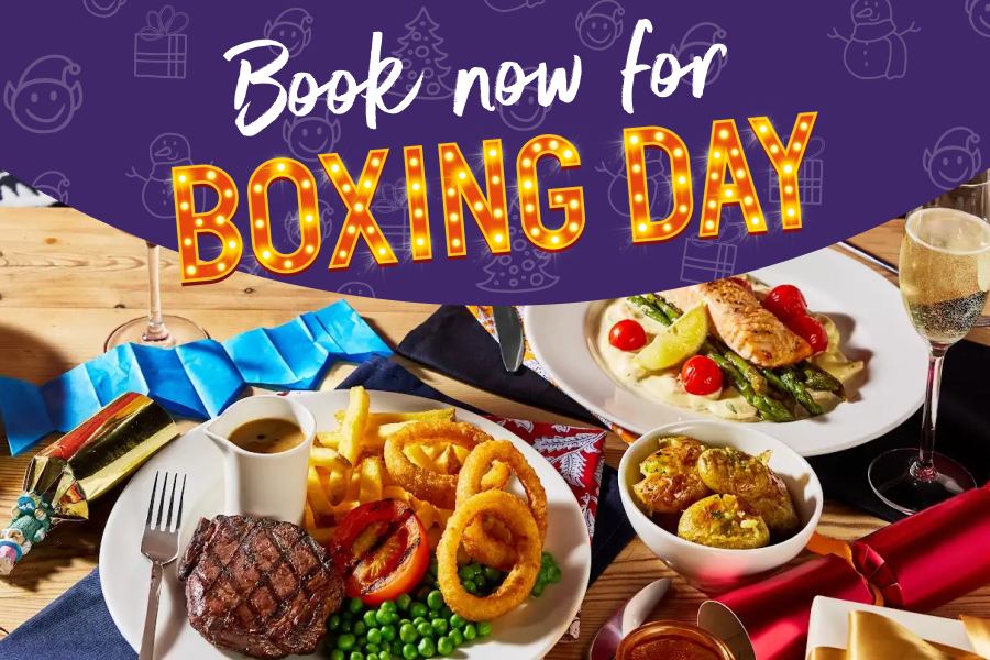 brewers fayre Boxing day 2025 book now dishes