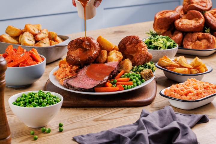 sunday roast turkey plated