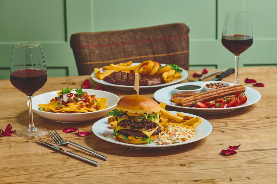 brewers fayre valentines day meal burger